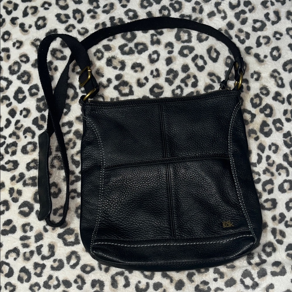 The Sak Black Leather Shoulder Bag